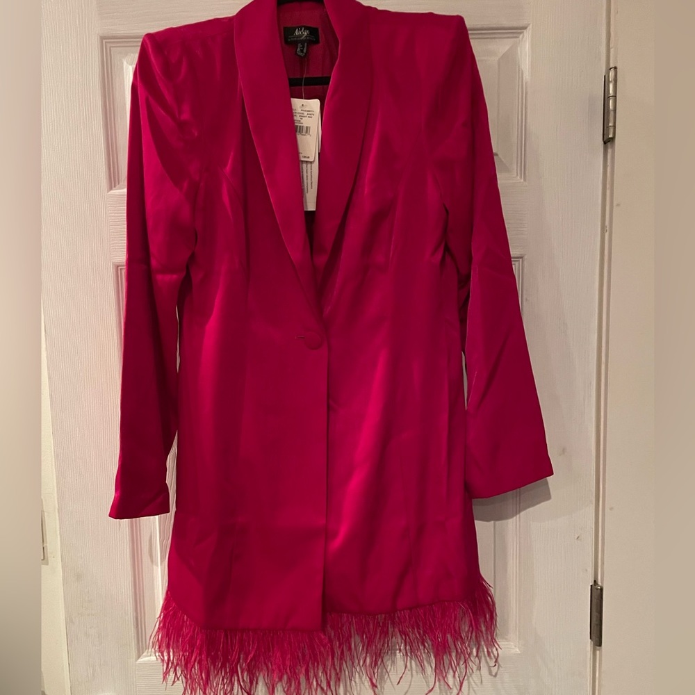 Adrianna Papell Tuexdo Dress in a Deep Berry
